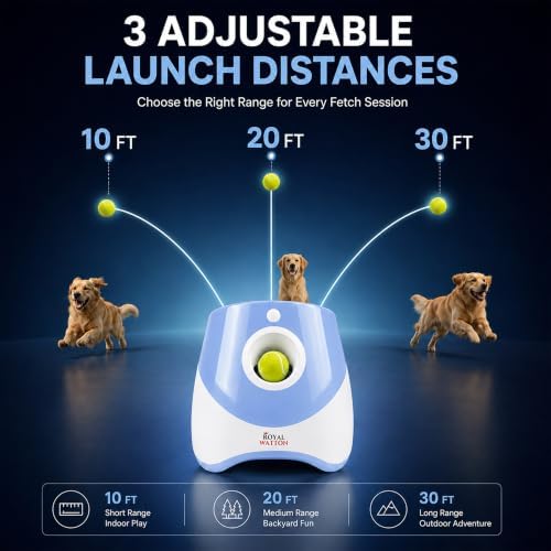 automatic ball launcher for dogs with 10 balls shown in use