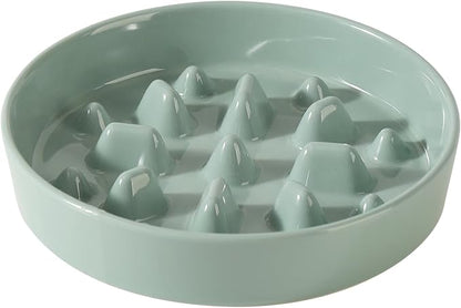Ceramic 1.6 Cup Dog Bowl Slow Feeder, 8.2 inch Slow Pet Food Dish by Havniva