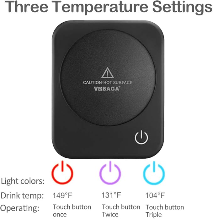 VOBAGA Coffee Mug Warmer, 4 Hours Auto Shut Off Cup Warmer - Image 4