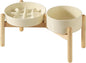 Ceramic 1.2 Cup Raised Slow Feeder Dog Bowl Set, Elevated 6.1inch Bowl and by Havniva