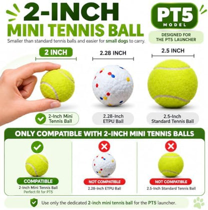 pt5 automatic dog ball launcher for small dogs shown in use