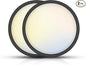 TOPELER Black 12" Slim Surface LED Ceiling Light, 28W 2400Lm, 5CCT Selectable by TOPELER