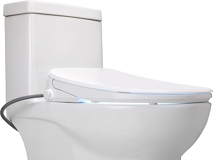 ALPHA BIDET UX Pearl Bidet Toilet Seat in Elongated White | Ultra Low Profile | - Image 2