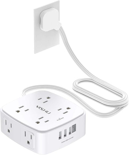 6 Ft Surge Protector Power Strip by YISHU
