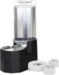 RIZZARI Large Dog Water Dispenser: 9L Raised Gravity Gray Automatic Stainless by Sfozstra