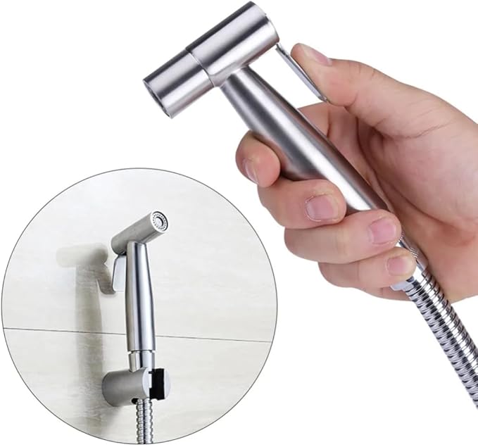 Modern Stainless Steel Handheld Bidet Sprayer Set - Image 2