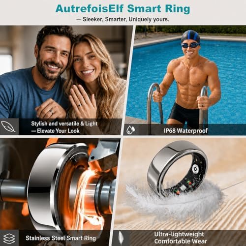 smart ring health tracker for women men, fitness, view 9