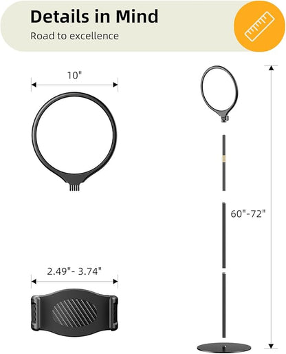 10.5" Ring Light with Stand and Phone Holder - Image 7