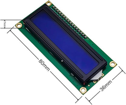 Haldzemo 1602 LCD Screen Display Module 1602A 16x2 Character Serial Blue - Image 2