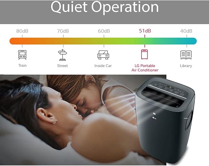 LG 8, 000 BTU Smart Portable Air Conditioner, Cools 350 Sq.Ft., Portable Air - Image 4