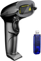 NADAMOO Wireless Barcode Scanner 328 Feet Transmission Distance USB Cordless 1D by NADAMOO
