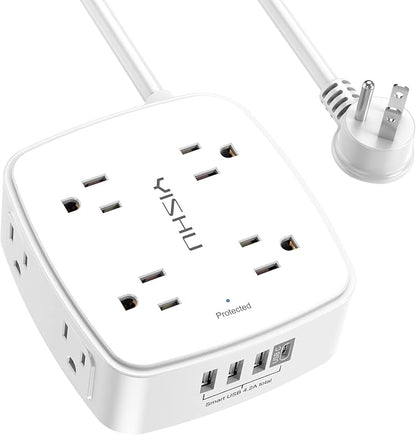 10 Ft Surge Protector Power Strip by YISHU