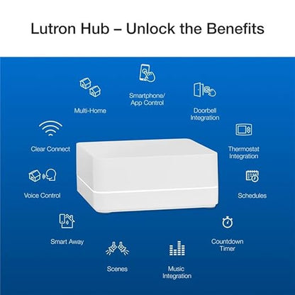 Lutron Caseta Original Smart Dimmer Switch Kit w/ Hub, - Image 3