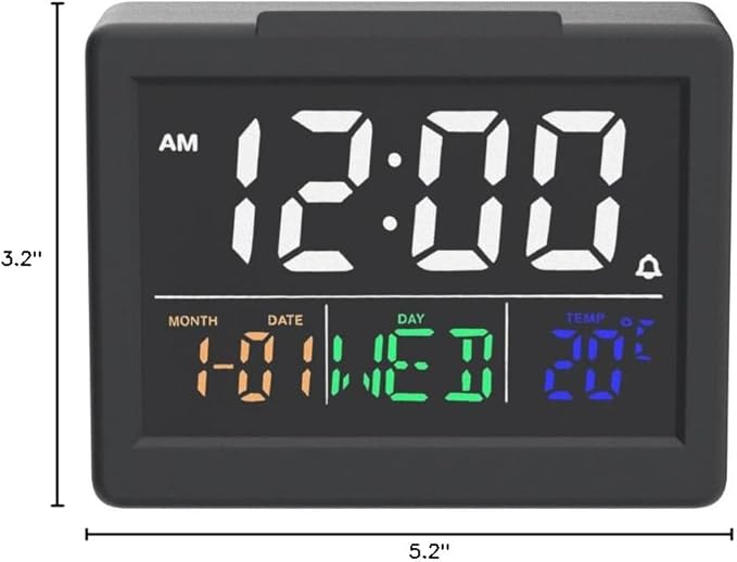 Digital Alarm Clock, with 5.5" Large LED Time Display, Adjustable Alarm Volume - Image 8