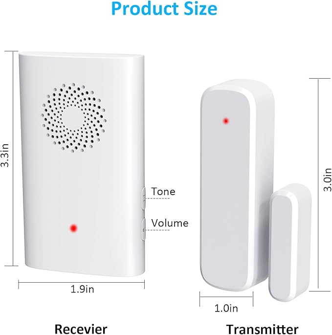 Wireless Door Chime, Door Open Sensor Alarm When Entry Business/Office/Store - Image 7