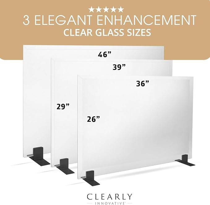 Premium Tempered Glass Fireplace Screen - Image 2