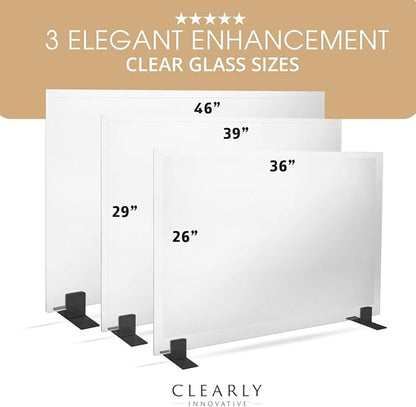 Premium Tempered Glass Fireplace Screen - Image 2