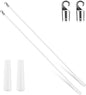 Bokon 2 Pieces White Fiberglass Blind Wand Vertical Blinds Stick Replacement by Bokon