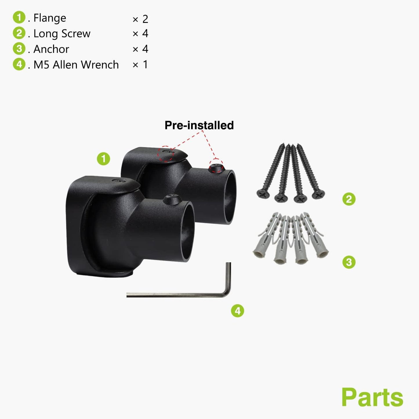 Naiture Shower Curtain Rod Single Swivel Flange or Bracket, Black | Solid Zinc Alloy, Fits 1" OD Shower Rods, Ideal for Sloped Ceilings & Corner Showers, Rustproof, Permanent Installation