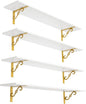 DINZI LVJ Long Wall Shelves, 47.3" Large Floating Shelves Set of 4, Farmhouse by DINZILVJ