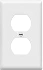 Enerlites 8821-W Duplex Receptacle Outlet Wall Plate, Standard Size 1-Gang by Enerlites