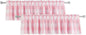 2 Pack Buffalo Check Valances for Windows Living Room 18 inches Long Classic Gingham Plaid Bedroom Bathroom Rod Pocket Country Farmhouse Kitchen Window Curtain Valances - 54"x18" Pink & White