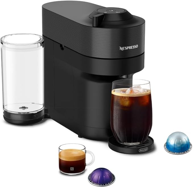 Nespresso Vertuo Pop+ Coffee and Espresso Machine by De'Longhi, Liquorice Black by Nespresso