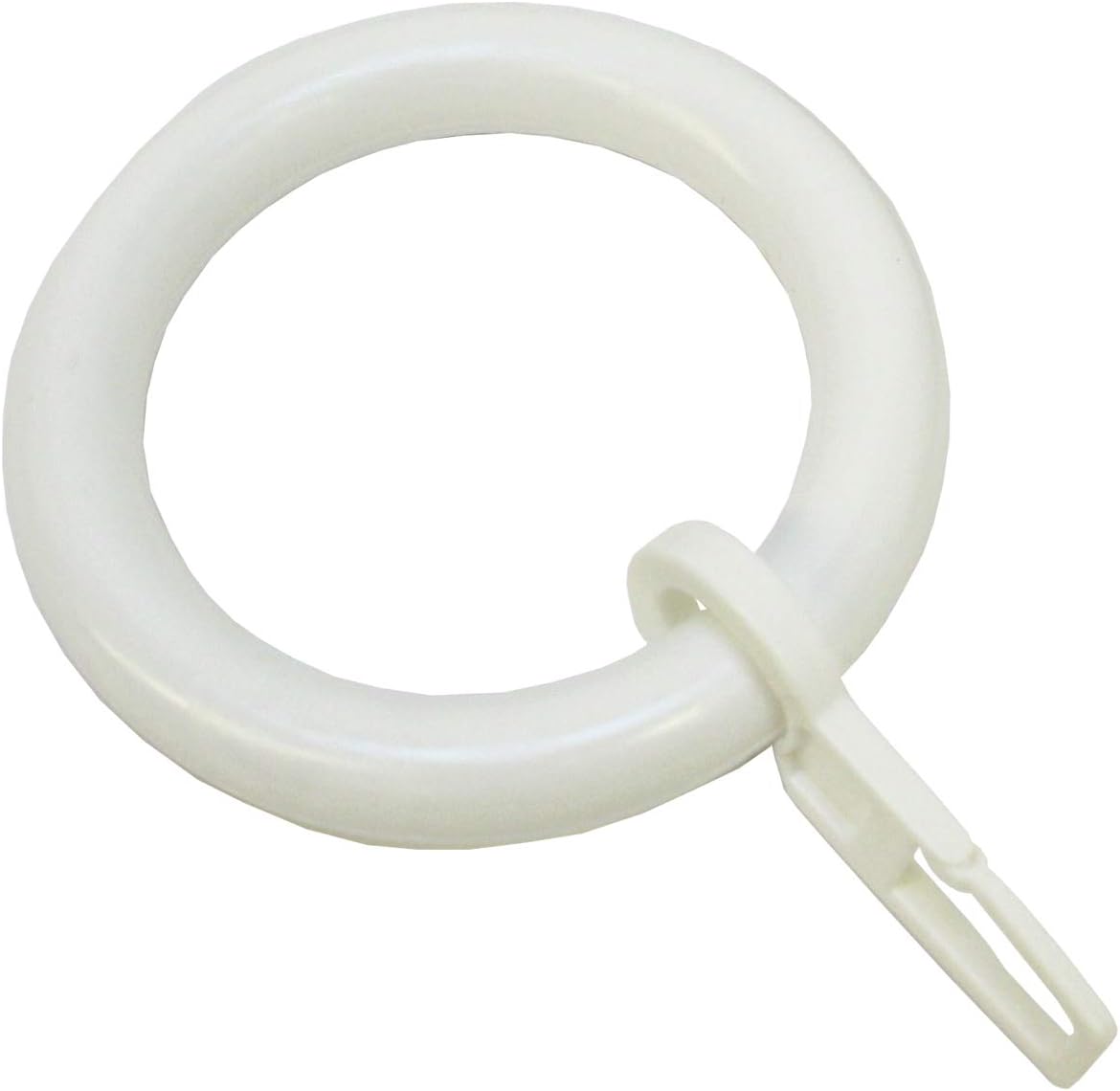 Curtain Rings with Flh, Plastic, for Diameter 28 mm, White