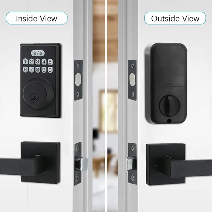 Keyless Entry Door Lock with 2 Handles, Electronic Keypad Deadbolt Front Door - Image 8