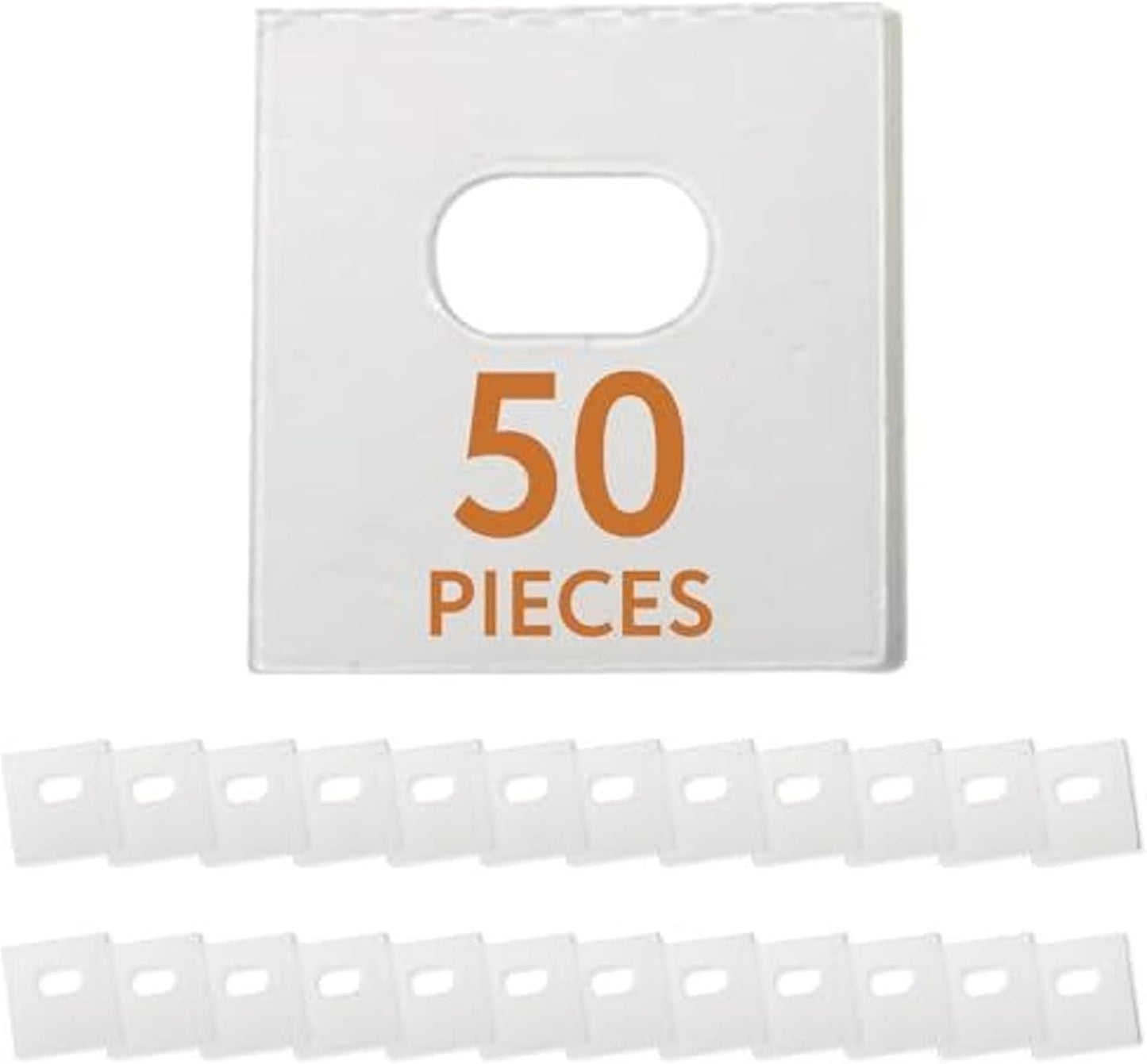 IMPRESA Clear Vertical Blind Repair Tabs - 25 Sets (50 Tabs), 2 Alcohol Wipes Strong Adhesive Peel Stick Bond - Universal Fit for Vertical Slats - Tool-Free Sliding Door Blind Fix