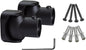 Naiture Shower Curtain Rod Single Swivel Flange or Bracket, Black | Solid Zinc Alloy, Fits 1" OD Shower Rods, Ideal for Sloped Ceilings & Corner Showers, Rustproof, Permanent Installation