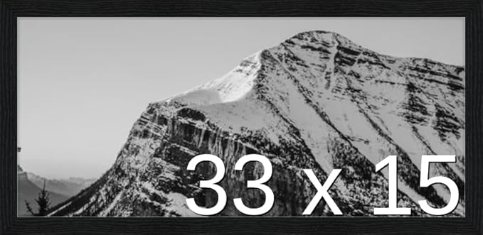 Frame It Easy 33 x 15 Black Grain Wood Frame by FrameItEasy