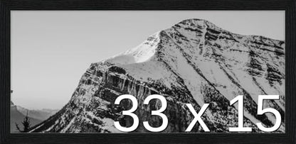 Frame It Easy 33 x 15 Black Grain Wood Frame by FrameItEasy
