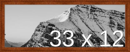 Frame It Easy 33 x 12 Russet Wood Frame by FrameItEasy
