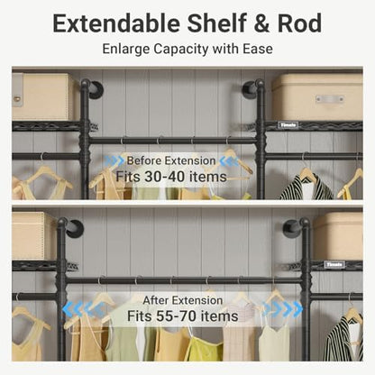 timate f3 medium wall mounted clothes rack expandable, close-up detail