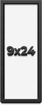 9x24 Shadow Box Frame Black | 1 Inch Deep Wood Shadowbox Display Frame | UV by CustomPictureFrames