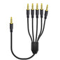 MysRuida 3.3ft 1/8” 3.5mm TRRS Stereo Audio Cable, 1 to 5 Splitter Male Aux Cord by Unknown