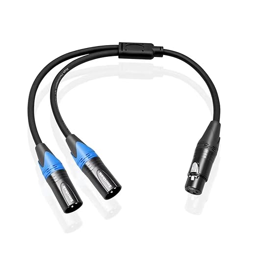 Smithok XLR Splitter Cable, Female to Dual Male Y Cable, Balanced Microphone by Smithok