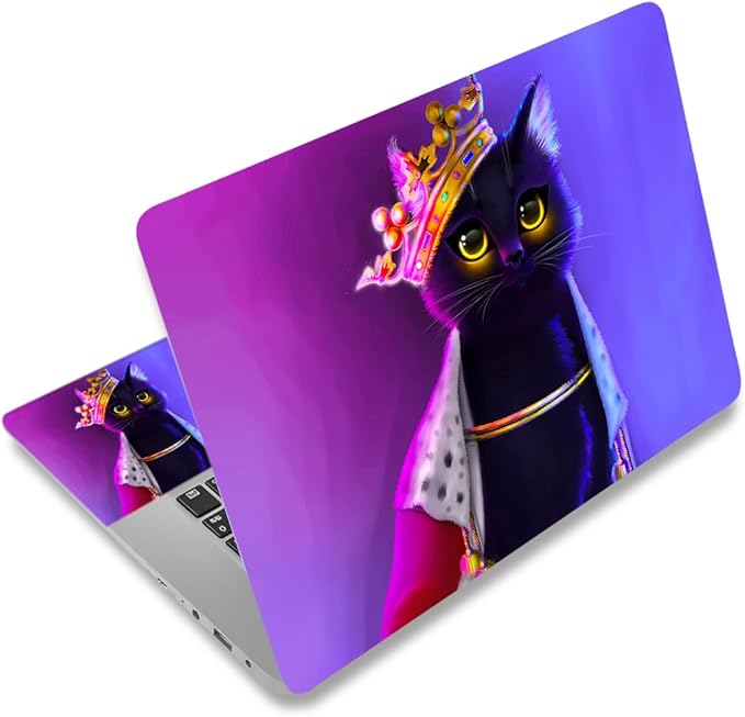 Laptop Skin Sticker Decal, Decorative Waterproof Removable, Cat Princess by ToLuLu