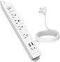 TROND Flat Plug Power Strip USB-5ft Flat Extension Cord Surge Protector Wall by TRONDOfficial