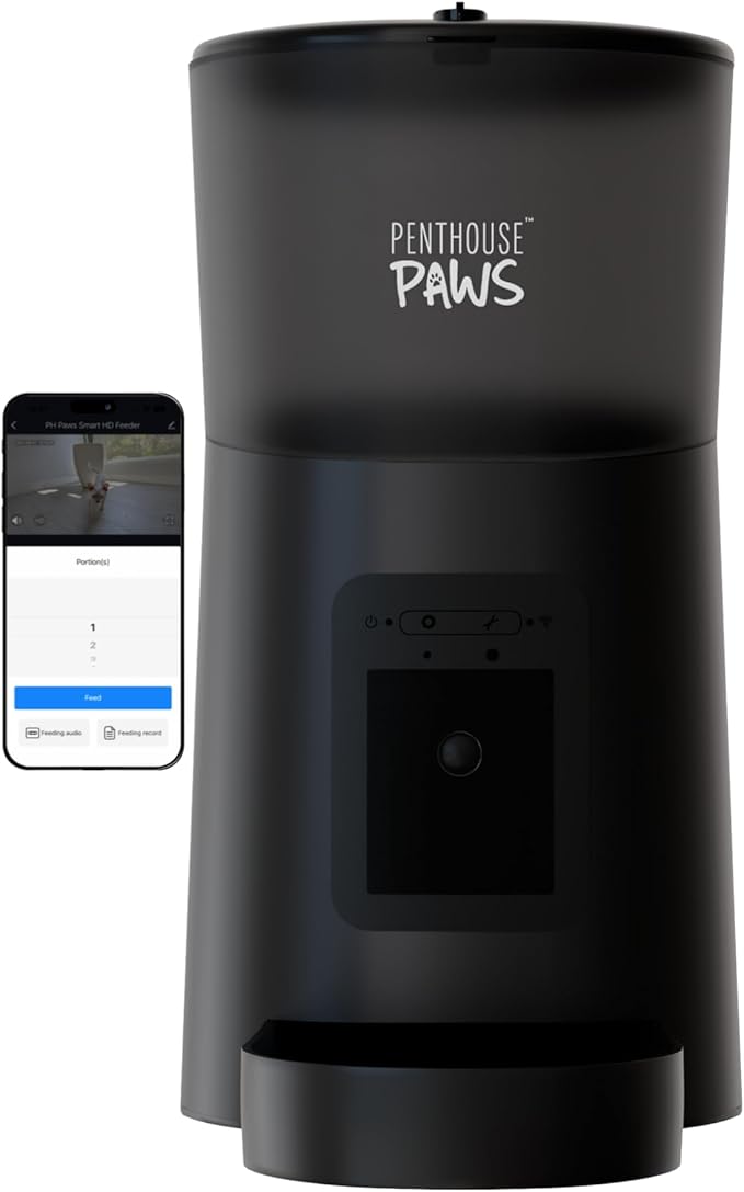 Penthouse Paws Smart HD Automatic Pet Feeder, 6L Dry Food Capacity, 1080p Camera - Image 2