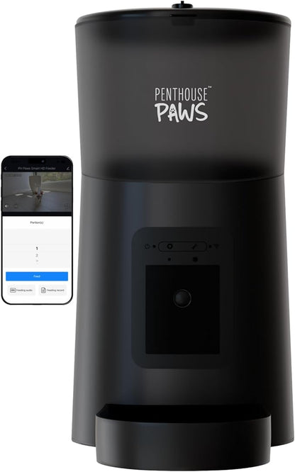 Penthouse Paws Smart HD Automatic Pet Feeder, 6L Dry Food Capacity, 1080p Camera - Image 2