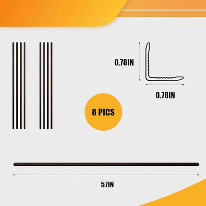 OUZUGIE 8-Pack 57 Inches, WPC Slat Wall Panel Trim, Corner Guard - Image 2