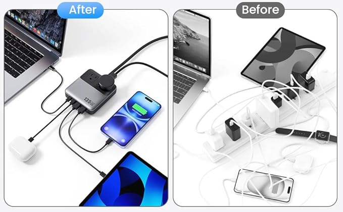 6-in-1 Charging Station USB C Power Strip - Image 8