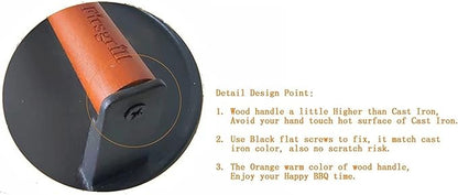 Firsgrill Burger Press 7.08" Round & 8.3”X4.3”Rectangle Heavy-Duty Cast Iron - Image 4