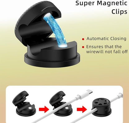 ITUGOU 11PCS Cable Management Cord Holder Organizer, Magnetic Cable Clips - Image 5