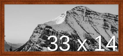 Frame It Easy 33 x 14 Russet Wood Frame by FrameItEasy