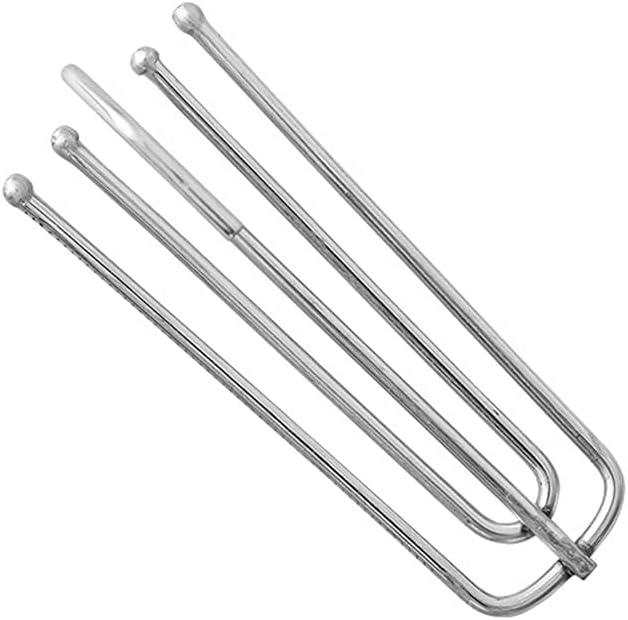 pureaqu 60 pcs Stainless Steel Curtain Pleated Tape Hooks 4 Prongs Pinch Pleat Hook Clip for Window Curtain Drapes Door Curtain,silver