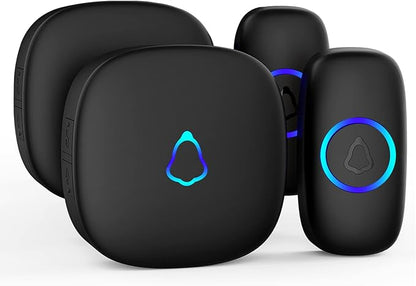 SECRUI Wireless Doorbell with 2 Receivers 2 Push Buttons, Easy installation by SECRUI