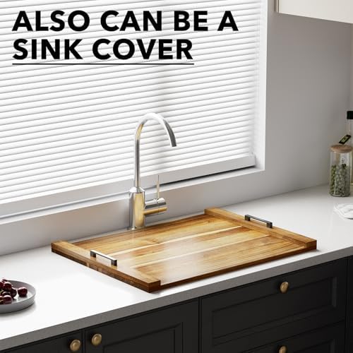 spaceaid noodle board stove kitchen cover with handles on a desk or shelf